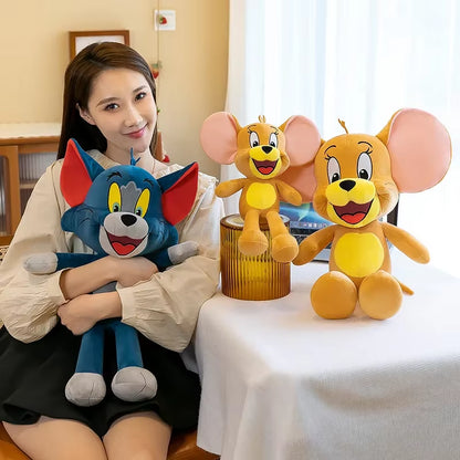 35/65Cm Tom and Jerry Plush Toys Cartoon Movie Cat Tuffy Nibbles Mouse Plushies Stuffed Animals Action Figure Studio Doll Toys