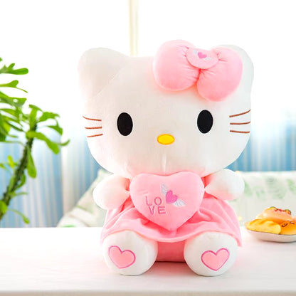 Hello Kitty plus Doll  Toys Heart Hugging Kt Pink Kitty Cat Pacify Cartoon Figure Gift for Girl Animal Plush Toys