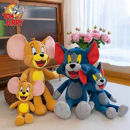 35/65Cm Tom and Jerry Plush Toys Cartoon Movie Cat Tuffy Nibbles Mouse Plushies Stuffed Animals Action Figure Studio Doll Toys