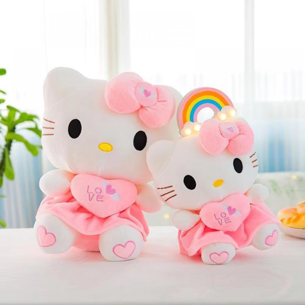 Hello Kitty plus Doll  Toys Heart Hugging Kt Pink Kitty Cat Pacify Cartoon Figure Gift for Girl Animal Plush Toys