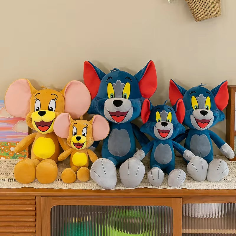 35/65Cm Tom and Jerry Plush Toys Cartoon Movie Cat Tuffy Nibbles Mouse Plushies Stuffed Animals Action Figure Studio Doll Toys