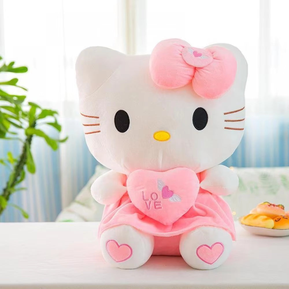 Hello Kitty plus Doll  Toys Heart Hugging Kt Pink Kitty Cat Pacify Cartoon Figure Gift for Girl Animal Plush Toys