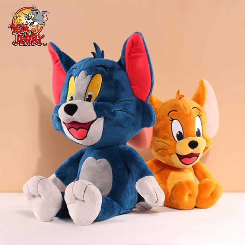 35/65Cm Tom and Jerry Plush Toys Cartoon Movie Cat Tuffy Nibbles Mouse Plushies Stuffed Animals Action Figure Studio Doll Toys